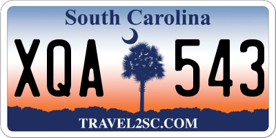SC license plate XQA543