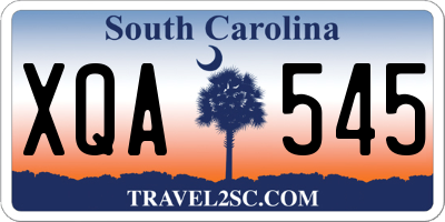 SC license plate XQA545