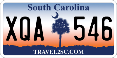 SC license plate XQA546