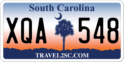 SC license plate XQA548