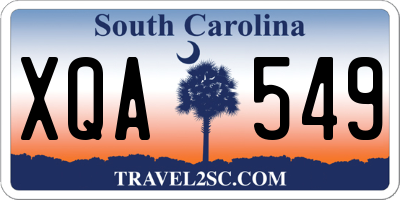 SC license plate XQA549