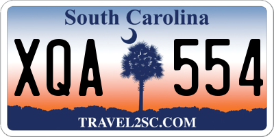 SC license plate XQA554