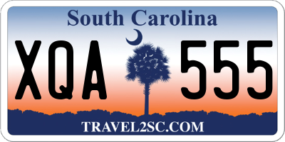 SC license plate XQA555