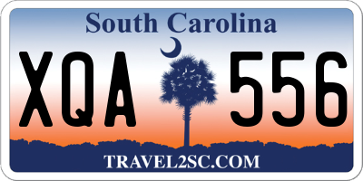 SC license plate XQA556