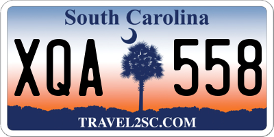 SC license plate XQA558