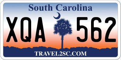 SC license plate XQA562