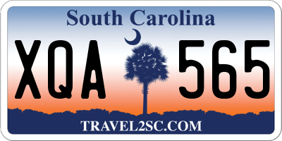 SC license plate XQA565