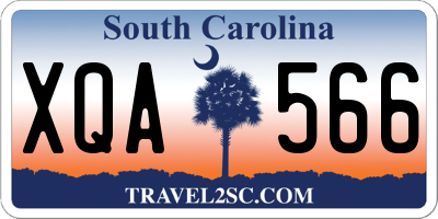 SC license plate XQA566