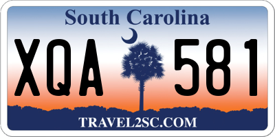 SC license plate XQA581