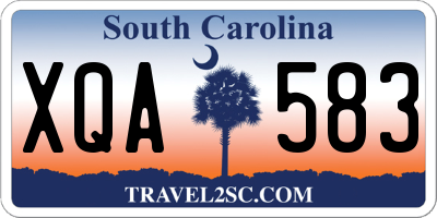 SC license plate XQA583
