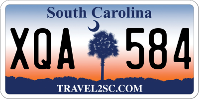 SC license plate XQA584