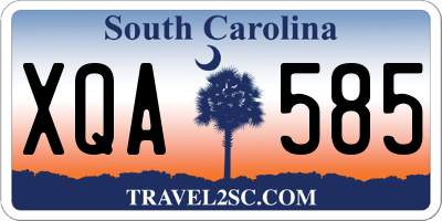 SC license plate XQA585