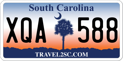 SC license plate XQA588
