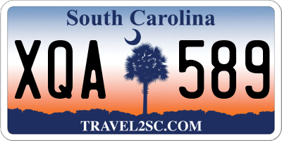 SC license plate XQA589