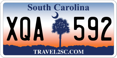 SC license plate XQA592