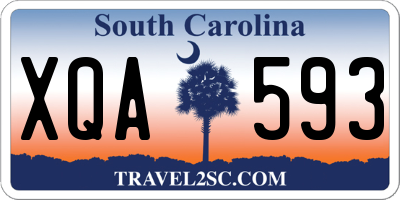 SC license plate XQA593
