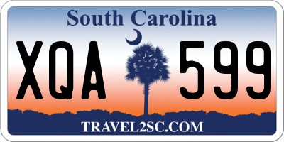 SC license plate XQA599