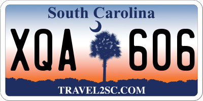 SC license plate XQA606