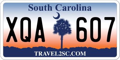 SC license plate XQA607