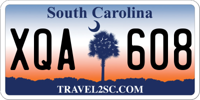 SC license plate XQA608