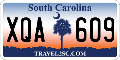 SC license plate XQA609