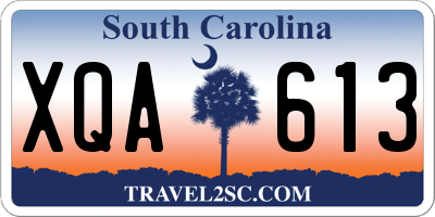 SC license plate XQA613