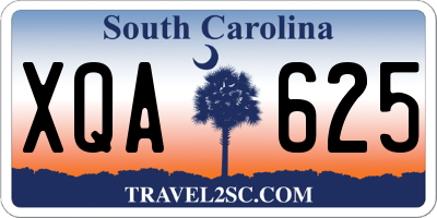 SC license plate XQA625