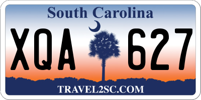 SC license plate XQA627