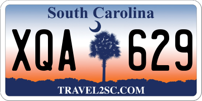 SC license plate XQA629