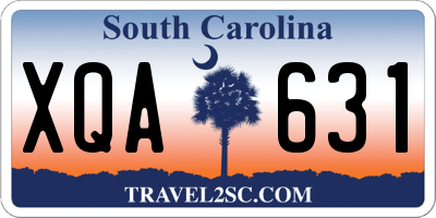 SC license plate XQA631