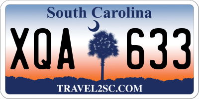 SC license plate XQA633
