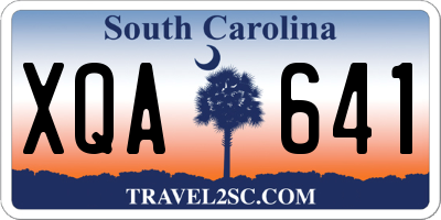 SC license plate XQA641