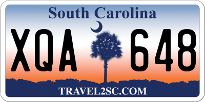 SC license plate XQA648