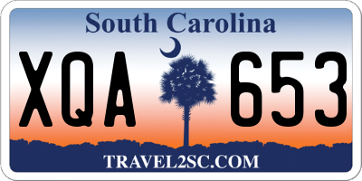 SC license plate XQA653