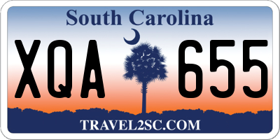 SC license plate XQA655