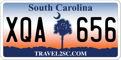 SC license plate XQA656