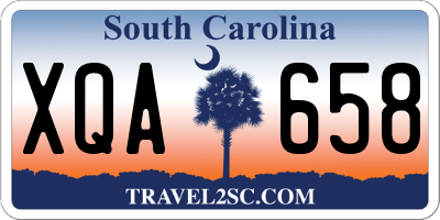 SC license plate XQA658