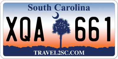 SC license plate XQA661