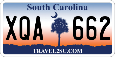SC license plate XQA662