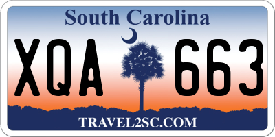 SC license plate XQA663