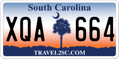 SC license plate XQA664