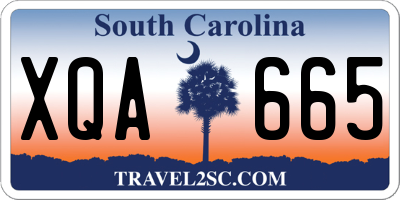 SC license plate XQA665