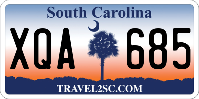 SC license plate XQA685