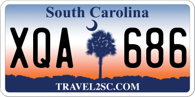 SC license plate XQA686