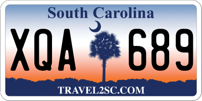 SC license plate XQA689