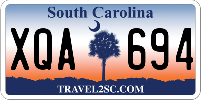 SC license plate XQA694