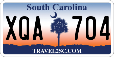 SC license plate XQA704