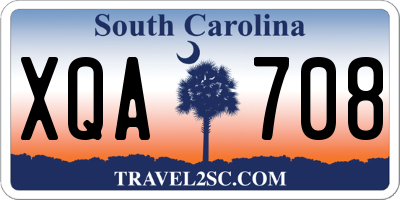 SC license plate XQA708