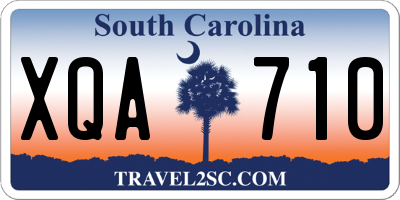 SC license plate XQA710