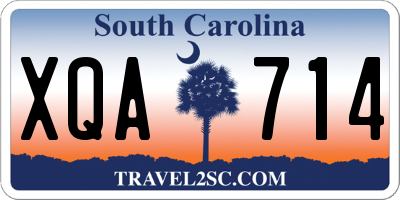 SC license plate XQA714